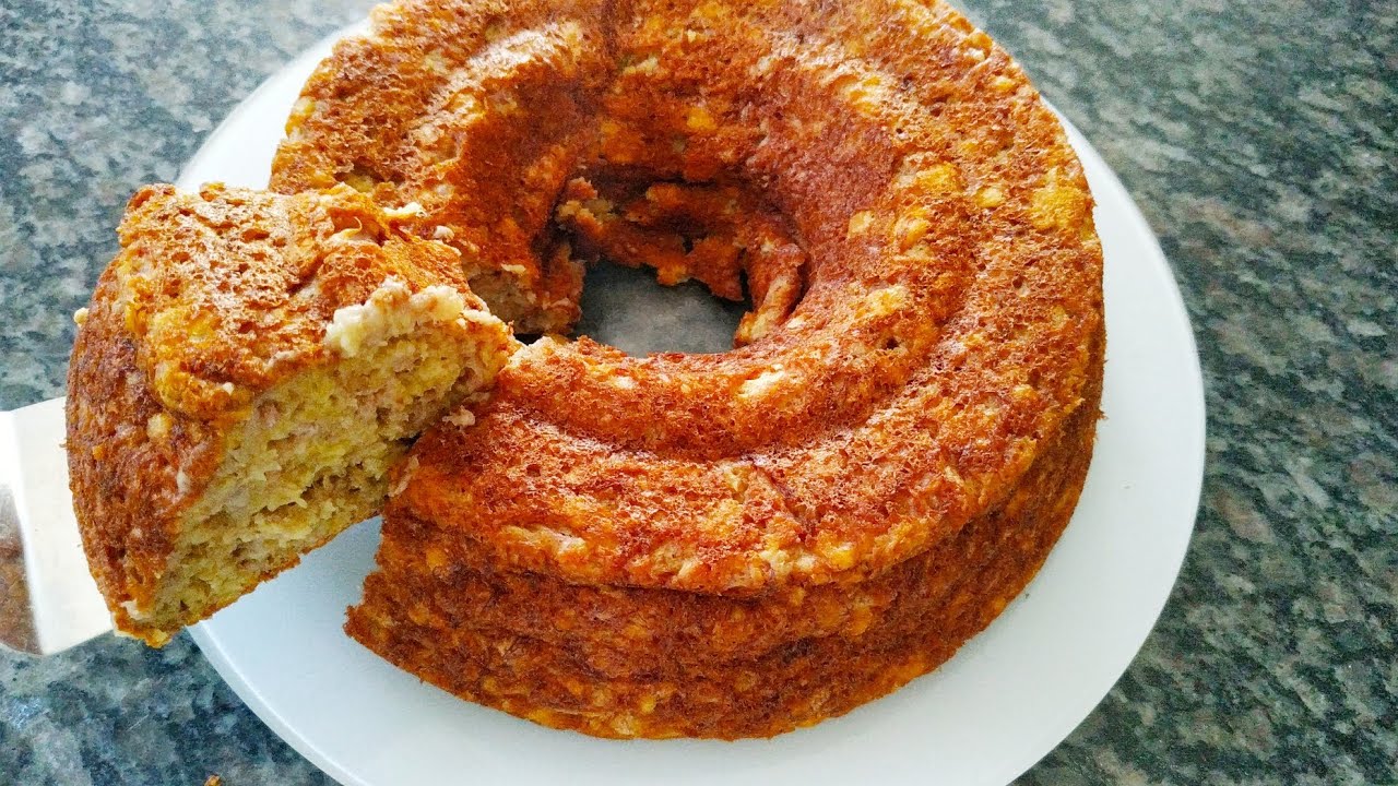 Bolo de Banana sem açúcar sem leite e sem farinha de trigo Mundo Das Receitas